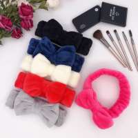 Sweet Colorful Bowtie Soft Makeup Bow Hair Band Face Wash Spa Shower Headband